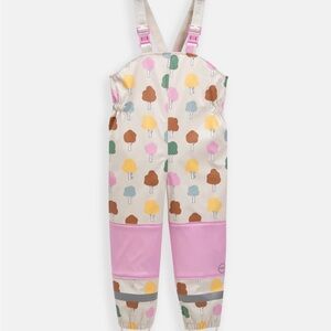 7AM Enfant Kids Colorful Tree Print Rain Overalls - 18-24m
